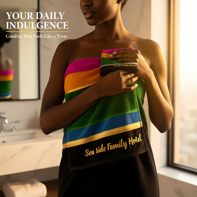 Romantische Modern Art Geometrie Regenbogenstreife Badhandtuch Set (Von Creator hochgeladen)