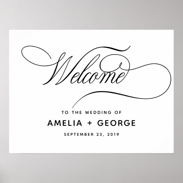 Romantische moderne Kalligrafie - Typografie Poster (Vorne)