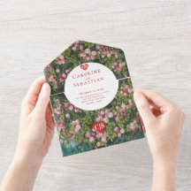 Romantische Moderne Rose Garden Foto Hochzeit
