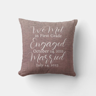 Romantische Momente Rose Gold Dates Throw Kissen