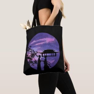 Romantische Mondlicht-Silhouette Asiatische Liebes Tasche