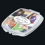 Romantische Mrs. Your Foto Wedding Mirrored Compac Taschenspiegel<br><div class="desc">Romantische Mrs. Your Foto Wedding Gift Mirrored Compact</div>