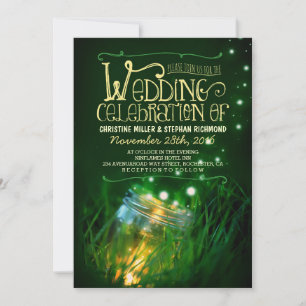 Romantische Nachtlichter auf der Hochzeit von Mjar Einladung