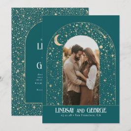Romantische Nachtstars Hochzeiten Foto Einladung