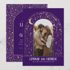 Romantische Nachtstars Hochzeiten Foto Einladung
