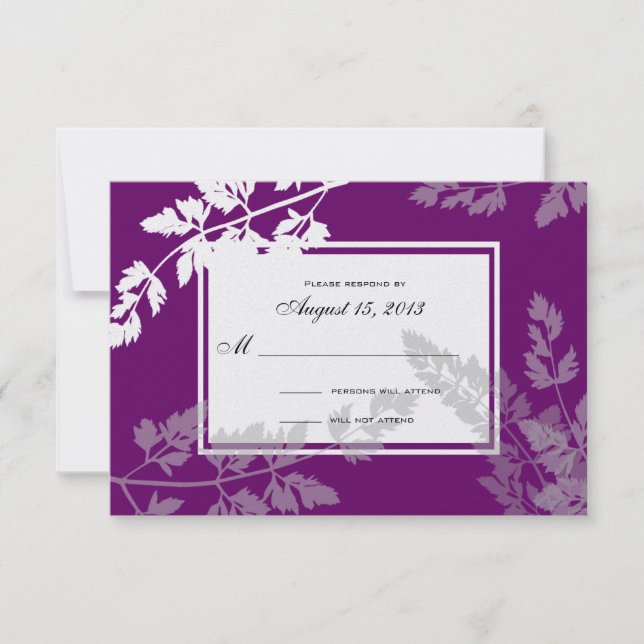 Romantische Natur/ Hochzeitsaktionskarte RSVP Karte (Vorderseite)