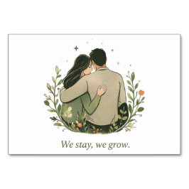Romantische Natur-Liebesillustration Tischnummer
