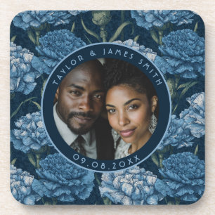 Romantische Nelkenblüten Vintage-Hochzeit Getränkeuntersetzer