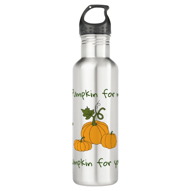 Romantische Niedliche Orangenkürbis Edelstahlflasche (Vorderseite)
