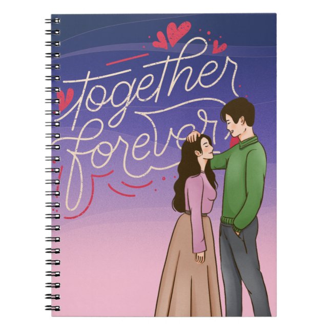Romantische Notebook-Abdeckung mit Niedlichem K-Dr Notizblock (Vorderseite)
