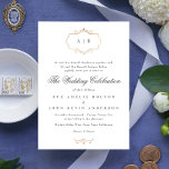 Romantische Oldtimerhochzeit mit Gold-Wappen Einladung<br><div class="desc">Dieses Design ist Teil einer Kollektion - bitte kontaktieren Sie uns,  wenn Sie zusätzliche Schreibwaren benötigen *keine echte Folie</div>