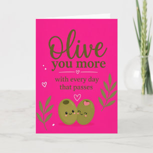 Romantische Olivenliebe zum Valentinstag Gruß C Karte