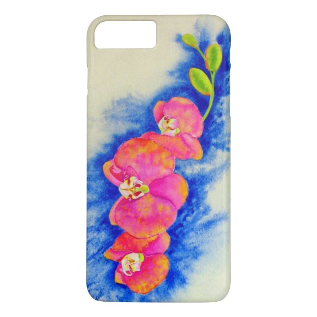 Romantische orangefarbene Aquarellmalerei Case-Mate iPhone Hülle (Rückseite)