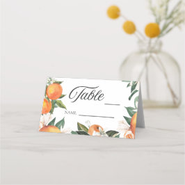 Romantische Orangen Hochzeiten Tischnummer Platzka Platzkarte