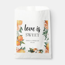 Romantische Orangen-Zitrushochzeit Geschenktütchen