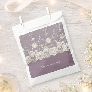 Romantische Orchidee Lila Blumenhochzeit Bridal Sh Geschenktütchen