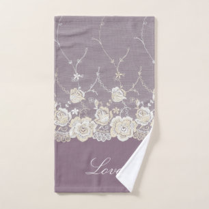 Romantische Orchidee Lila floral Handtuch