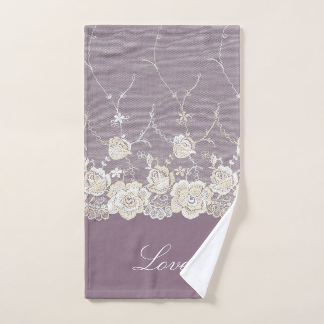Romantische Orchidee Lila floral Handtuch (Handtuch)