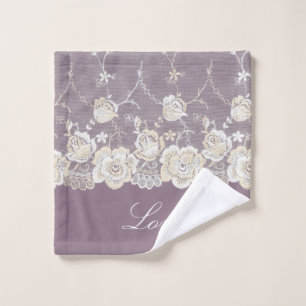 Romantische Orchidee Lila Liebe Waschlappen