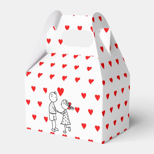 Romantische Paare Gefallen oder Geschenkboxen Geschenkschachtel (Vorderseite)