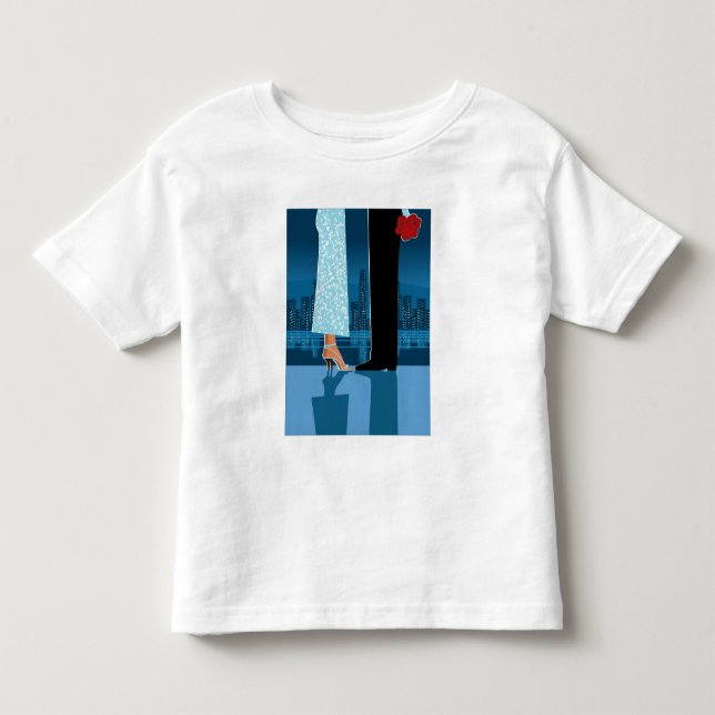 Romantische Paare in der Stadt Kleinkind T-shirt (Vorderseite)