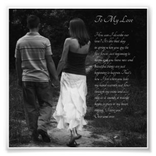 Romantische Paare "zu meiner Liebe" Fotodruck