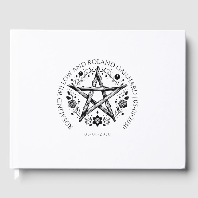 Romantische Pagan Wicca Hochzeit Gästebuch (Vorderseite)