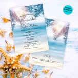 Romantische Palmen Tree Tropical Island Beach Hoch Einladung<br><div class="desc">Set segelt auf Ihre romantische Reise mit dieser atemberaubenden, romantischen Palmenbaum Tropical Island Island Beach Wedding Einladung, der perfekte Anfang für Ihre Sommergeschichte Liebe. Diese faszinierende Einladung verkörpert das Wesen einer Strandhochzeit mit geschmackvollen Designelementen wie Palmmotiven, sanften Farbtönen und eleganter Kalligraphie. Sie können es mit Personalisierungsoptionen wirklich zu sich selbst...</div>