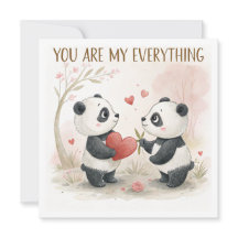 Romantische Panda-Karte