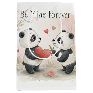 Romantische Panda-Karte - Seien Sie mein ewig Mittlere Geschenktüte
