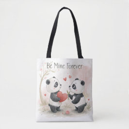 Romantische Panda-Karte - Seien Sie mein ewig Tasche
