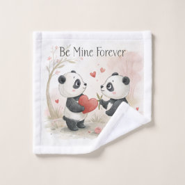 Romantische Panda-Karte - Seien Sie mein ewig Waschlappen