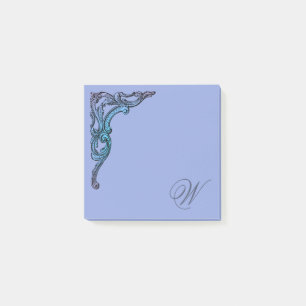 Romantische Pastel Steampunk Goth Mit Monogramm Post-it Klebezettel
