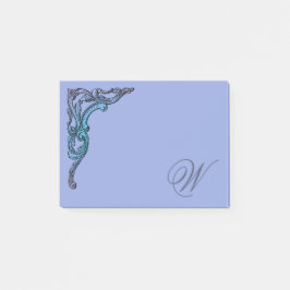 Romantische Pastel Steampunk Goth Mit Monogramm Post-it Klebezettel