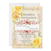 Romantische Pastell-Indische Hochzeitseinladung