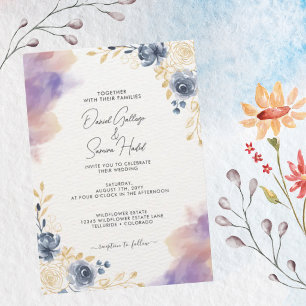 Romantische Pastellblumen Einladung