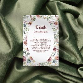 Romantische Pastellfarben Hochzeitskarte Blume Begleitkarte