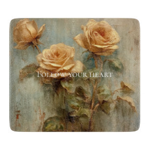 Romantische Peach-Rose Schneidebrett