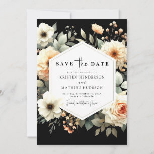 Romantische Peach Wedding Save The Date