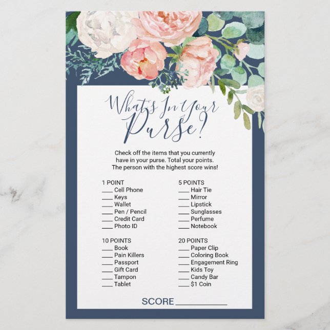 Romantische Peonies | Blau Was ist in deinem Hands Flyer (Vorne)