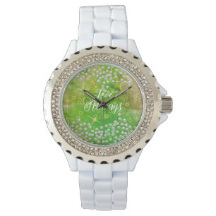 Romantische Perlen Grüne eWatch Armbanduhr