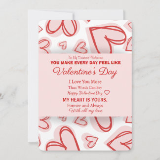 Romantische persönliche Valentinstagskarte Feiertagskarte