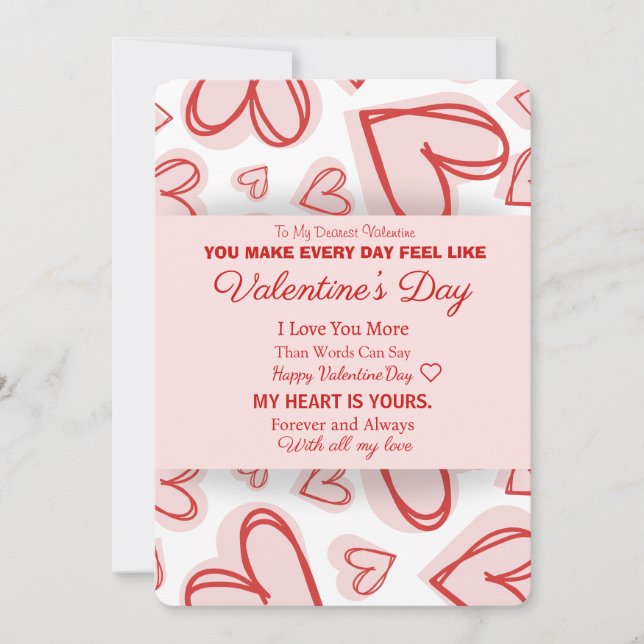 Romantische persönliche Valentinstagskarte Feiertagskarte (Vorderseite)