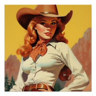 Romantische Pfade der Cowgirl: Wildwest-Geflüster Poster