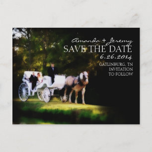 Romantische Pferderobe Save the Date Ankündigungspostkarte