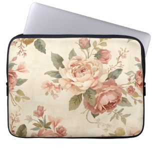 Romantische Pfingstrose & Rose Alter Garten Laptopschutzhülle