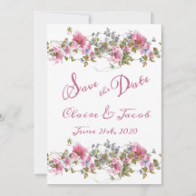 Romantische Pink-Floral-Aquarellschrift