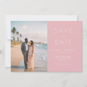 Romantische Pink Minimalistische Fotografie Save The Date