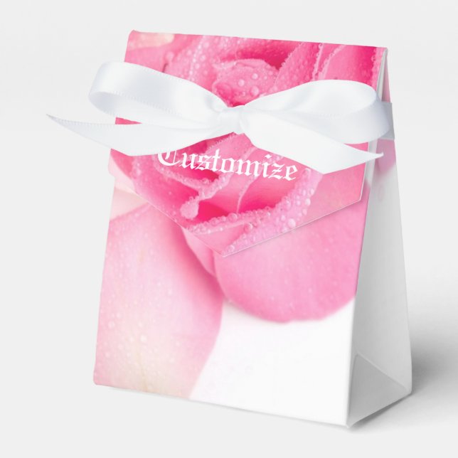 Romantische Pink Rose Pedals Gevor Box Geschenkschachtel (Vorderseite)