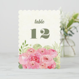 Romantische Pink Roses Wasserfarbenhochzeit Einladung